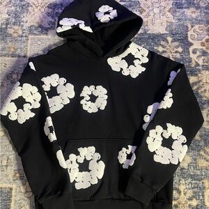 Denim Tears Black Cotton Wreath Hoodie Hoodie